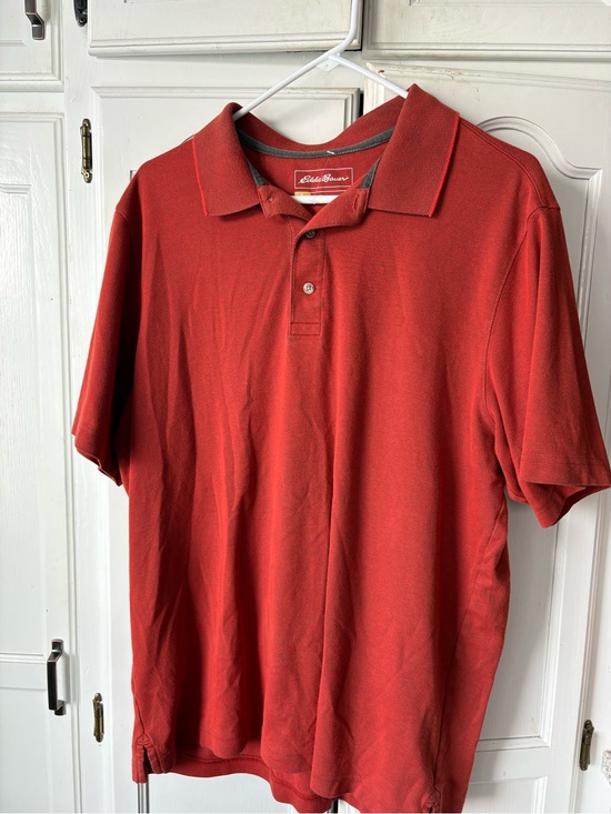 Eddie Bauer Other - Eddie Bauer Men's Brick Red/orange Short-Sleeve Polo